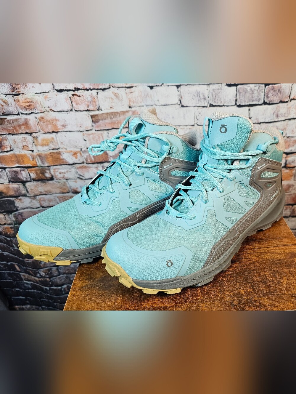 Oboz Katabatic Mid B-Dry Waterproof Hiking Boots W Size 10 Island Aqua Trail